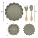 Kit Alimentação Infantil Silicone Bebê com Ventosa - Amor & Mãe