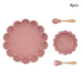 Kit Alimentação Infantil Silicone Bebê com Ventosa - Amor & Mãe