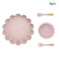 Kit Alimentação Infantil Silicone Bebê com Ventosa - Amor & Mãe