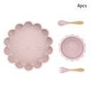 Kit Alimentação Infantil Silicone Bebê com Ventosa - Amor & Mãe
