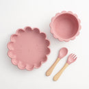 Kit Alimentação Infantil Silicone Bebê com Ventosa - Amor & Mãe