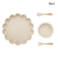 Kit Alimentação Infantil Silicone Bebê com Ventosa - Amor & Mãe
