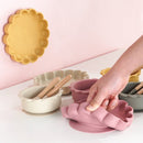 Kit Alimentação Infantil Silicone Bebê com Ventosa - Amor & Mãe