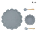 Kit Alimentação Infantil Silicone Bebê com Ventosa - Amor & Mãe