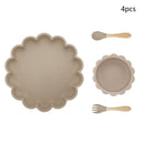 Kit Alimentação Infantil Silicone Bebê com Ventosa - Amor & Mãe