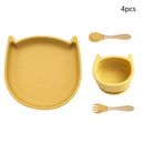 Kit Alimentação Infantil Silicone Bebê com Ventosa - Amor & Mãe