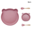 Kit Alimentação Infantil Silicone Bebê com Ventosa - Amor & Mãe