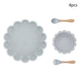 Kit Alimentação Infantil Silicone Bebê com Ventosa - Amor & Mãe