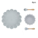 Kit Alimentação Infantil Silicone Bebê com Ventosa - Amor & Mãe