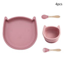 Kit Alimentação Infantil Silicone Bebê com Ventosa - Amor & Mãe