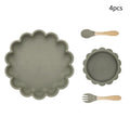 Kit Alimentação Infantil Silicone Bebê com Ventosa - Amor & Mãe