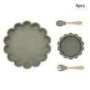 Kit Alimentação Infantil Silicone Bebê com Ventosa - Amor & Mãe