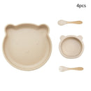 Kit Alimentação Infantil Silicone Bebê com Ventosa - Amor & Mãe