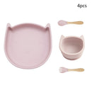 Kit Alimentação Infantil Silicone Bebê com Ventosa - Amor & Mãe