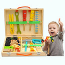 Kit Caixa de Ferramentas Infantil Madeira - Amor & Mãe