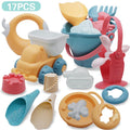 Kit Praia Infantil Brinquedos com Regador Baldinho de Areia 17 Peças - Amor & Mãe