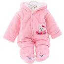 Macacão Bebê Inverno com Capuz Bichinhos Masculino Feminino Promoção